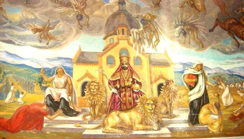 painting of a king. ethiopia's