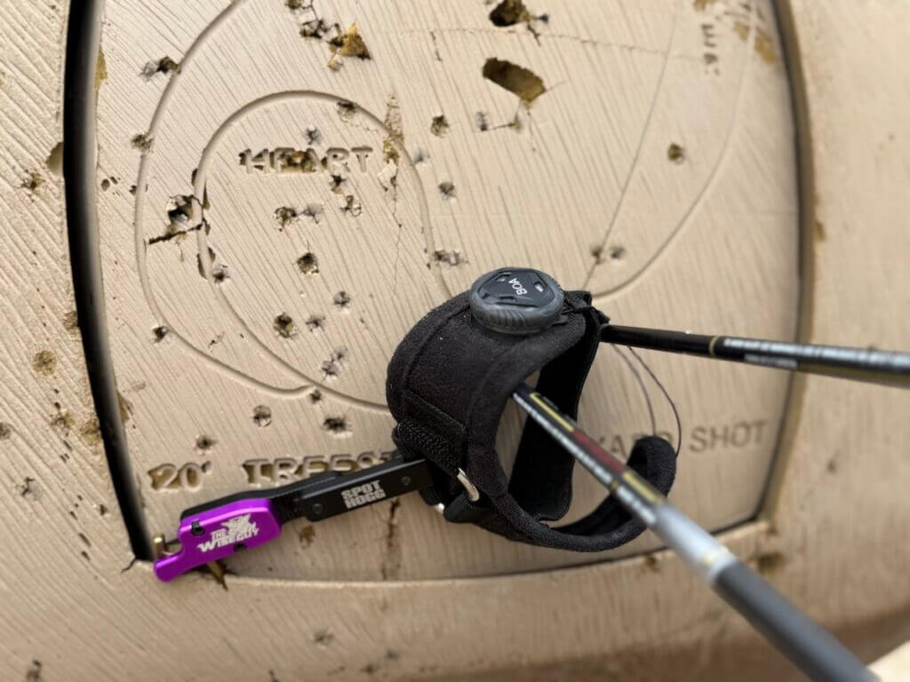 up close of target. index-finger release