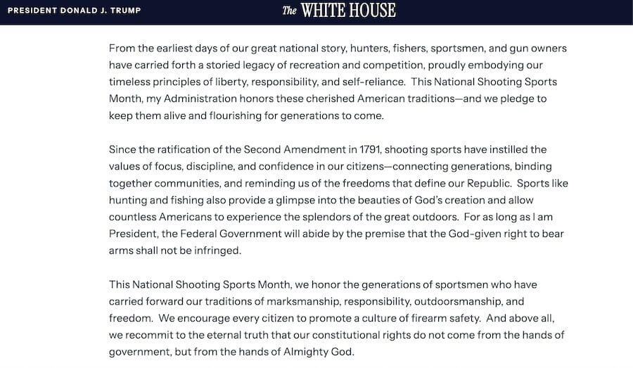 Trump sends national message to gun owners. 