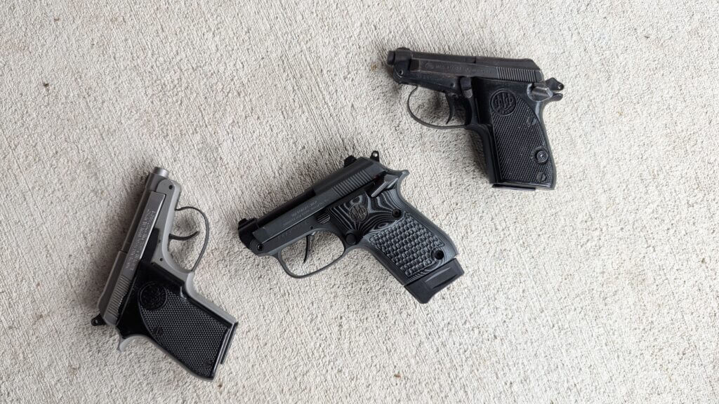 Beretta 21A Bobcat and 20X Bobcat side by side updated X-series styling