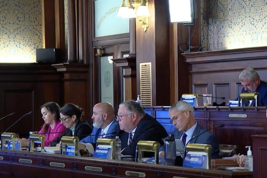 ABC 27 News covers Pennsylvania Dems voting to approve new gun control laws.