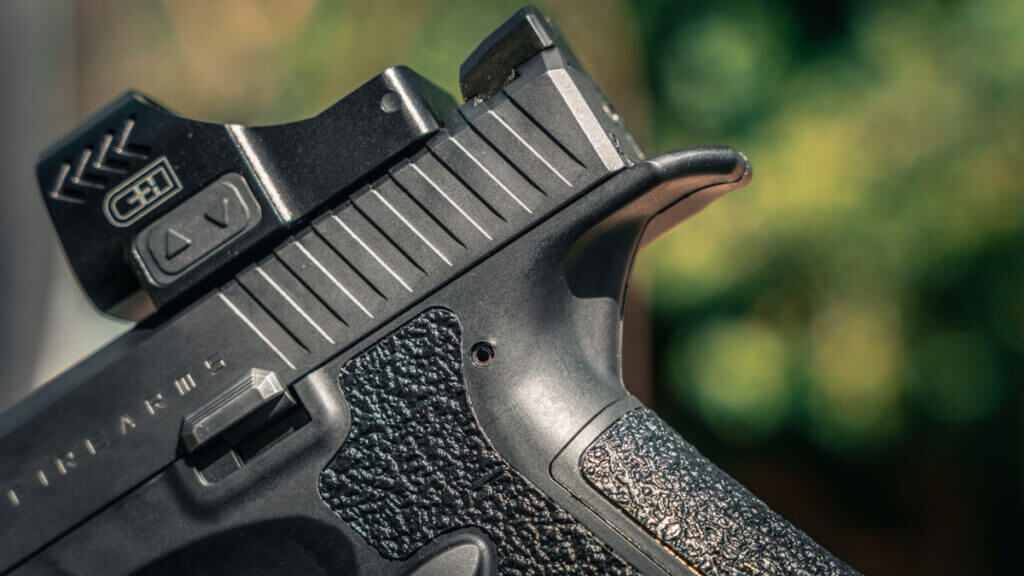 Archon Type B Gen 2 beavertail allowing a high grip for better recoil control and faster sight return.”