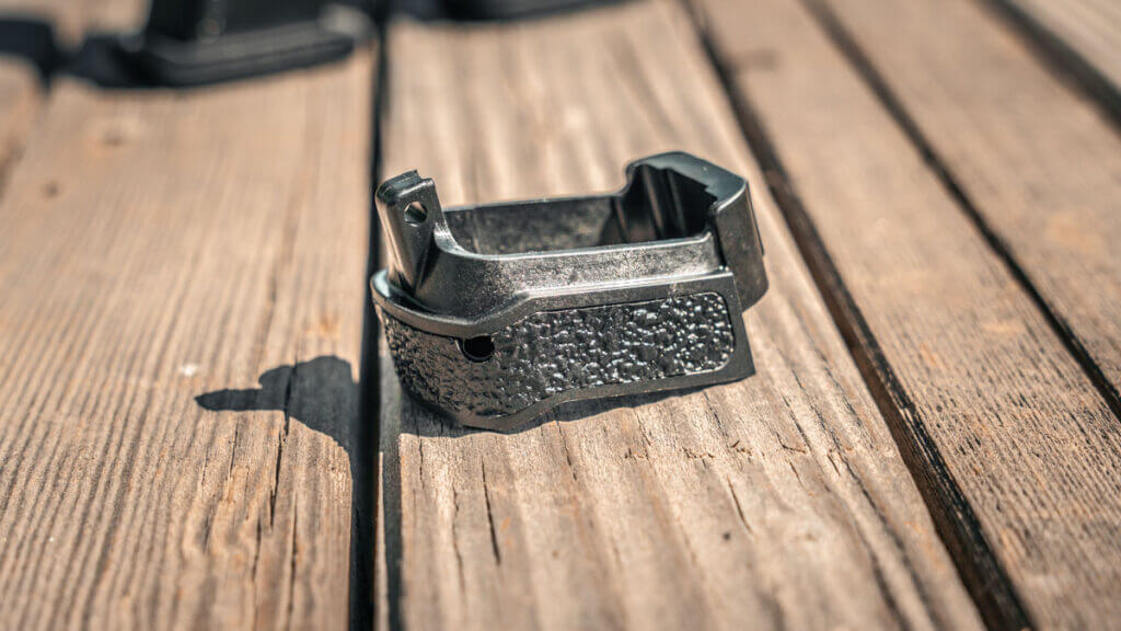 Archon Type B Gen 2 grip extension illustrating compact to full-size magazine fit and control.