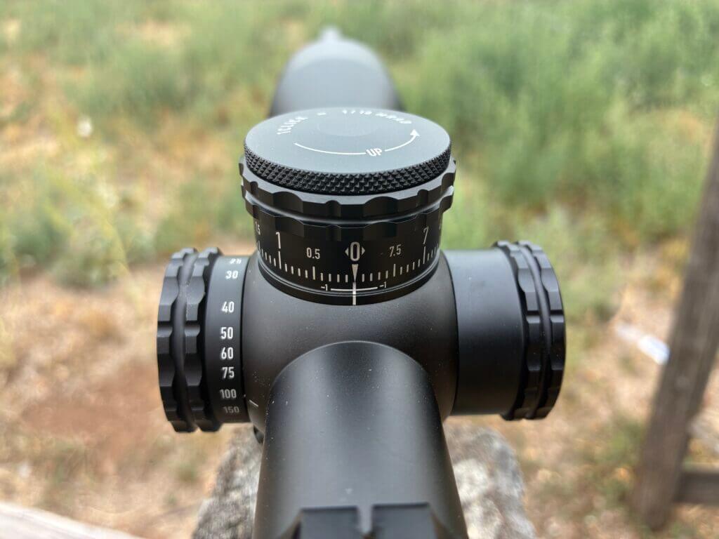 Element Helix Gen 2 turret detail with numbers centered on indicator