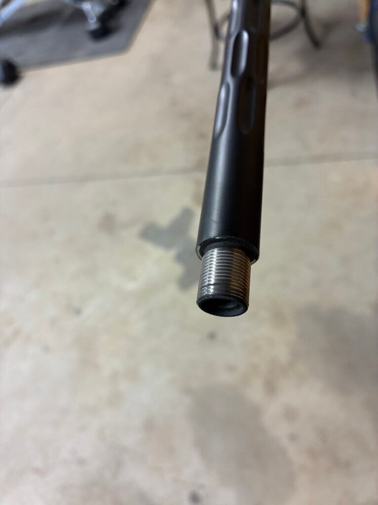 Weatherby 307 Range XP 1/2x28 muzzle threads with suppressor adapter