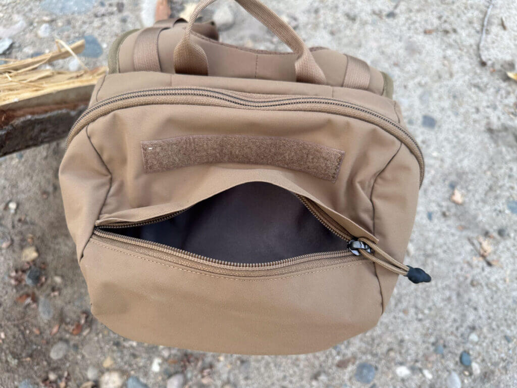 Vertx Siege 25L Tactical Backpack top compartment for eyewear and valuables