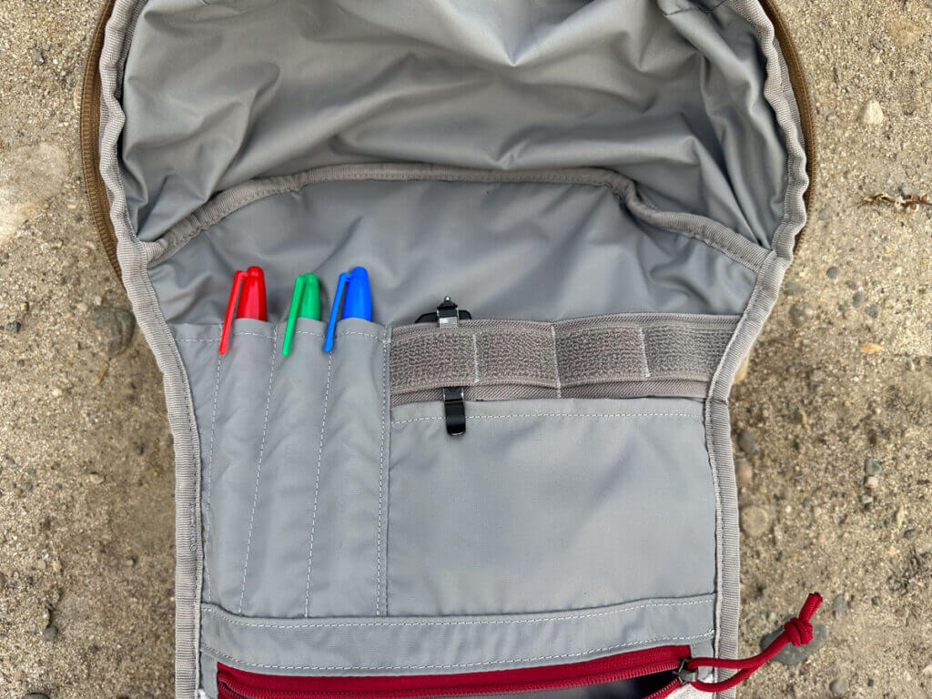 Vertx Siege 25L Tactical Backpack shoulder strap accessories holder detail