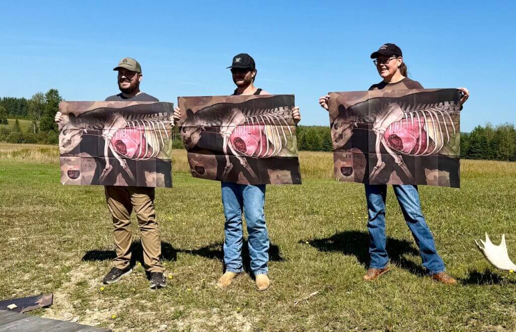 Winners of the handgun hunting competition during the Maine black bear trip