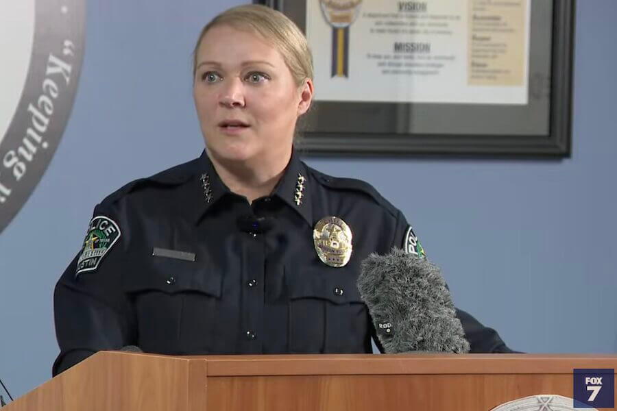 Austin Police Chief talks about the heroic homeowner who helped stop the suspect.