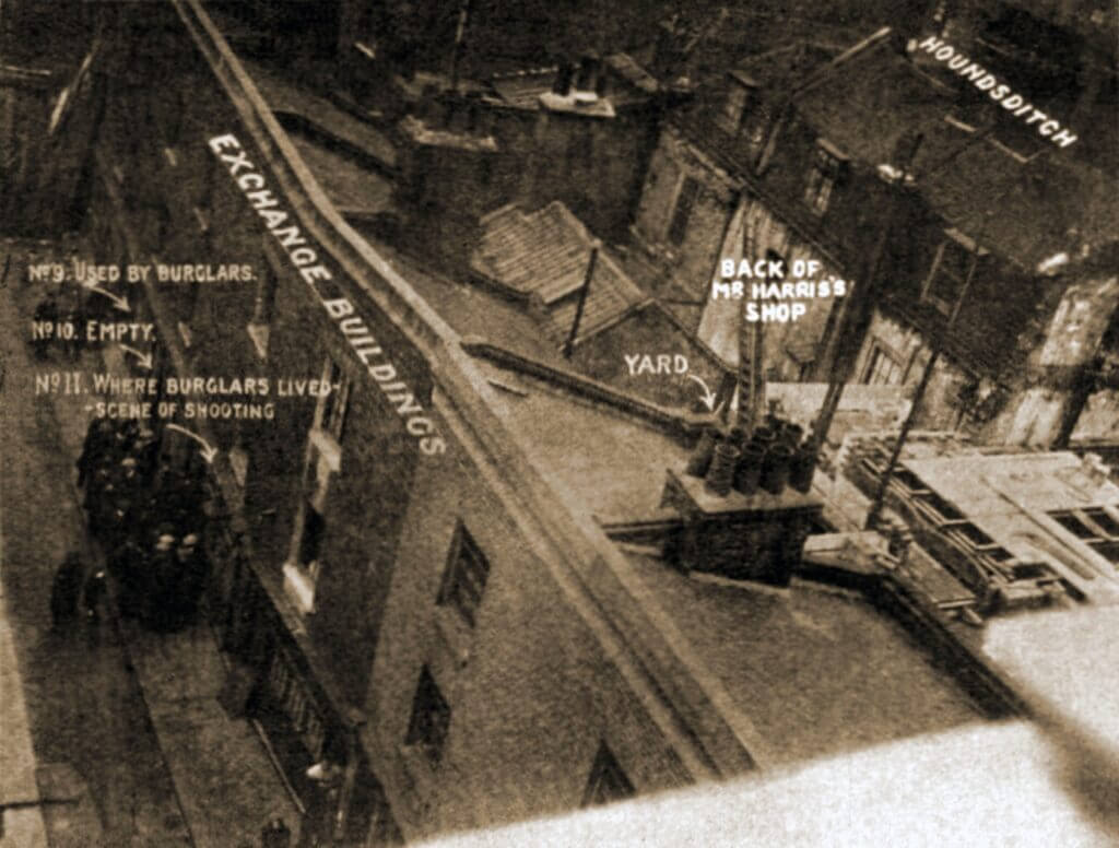 sky veiw of street