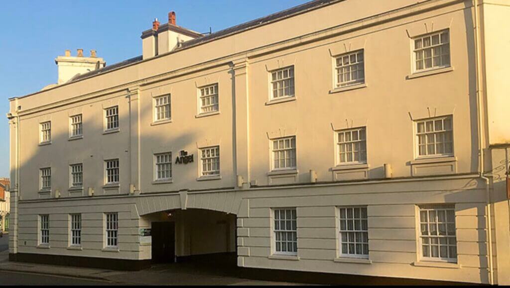 Angel Hotel on Regent Street in Leamington, birthplace of Henry Tandey in Warwickshire
