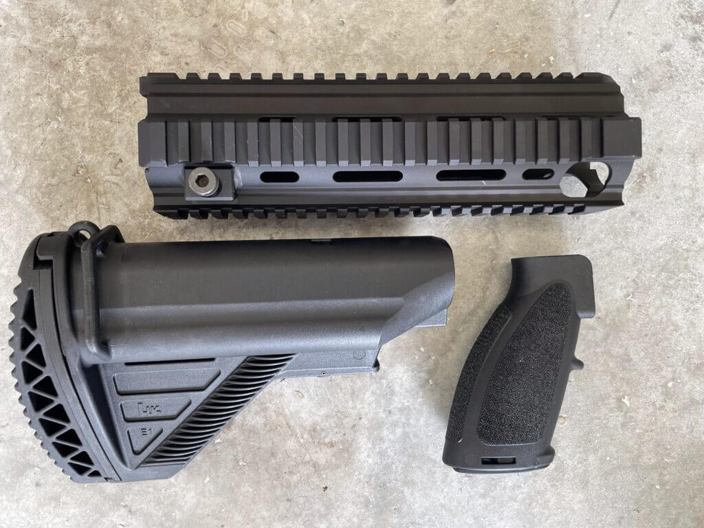 Pinned HK416 buffer retainer compared to standard AR-15 retainer