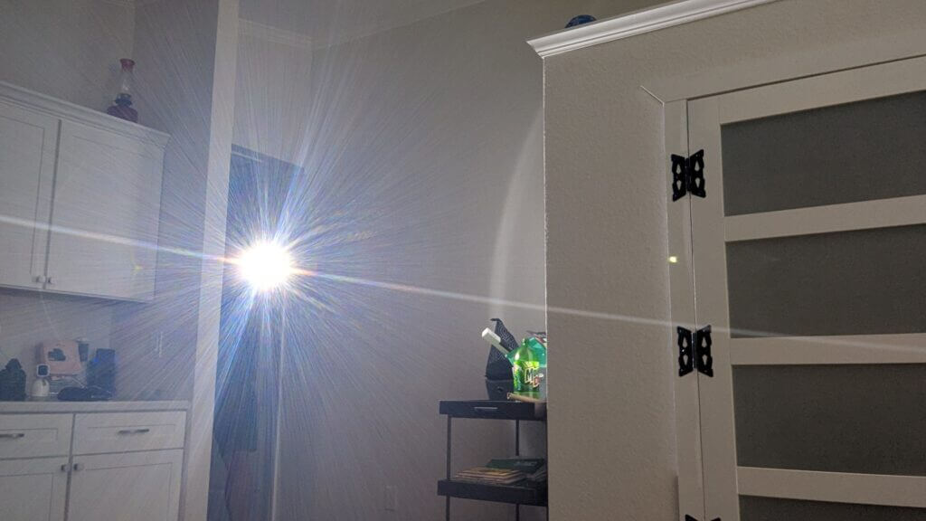 weapon mounted light on handgun used to identify threat and establish PID