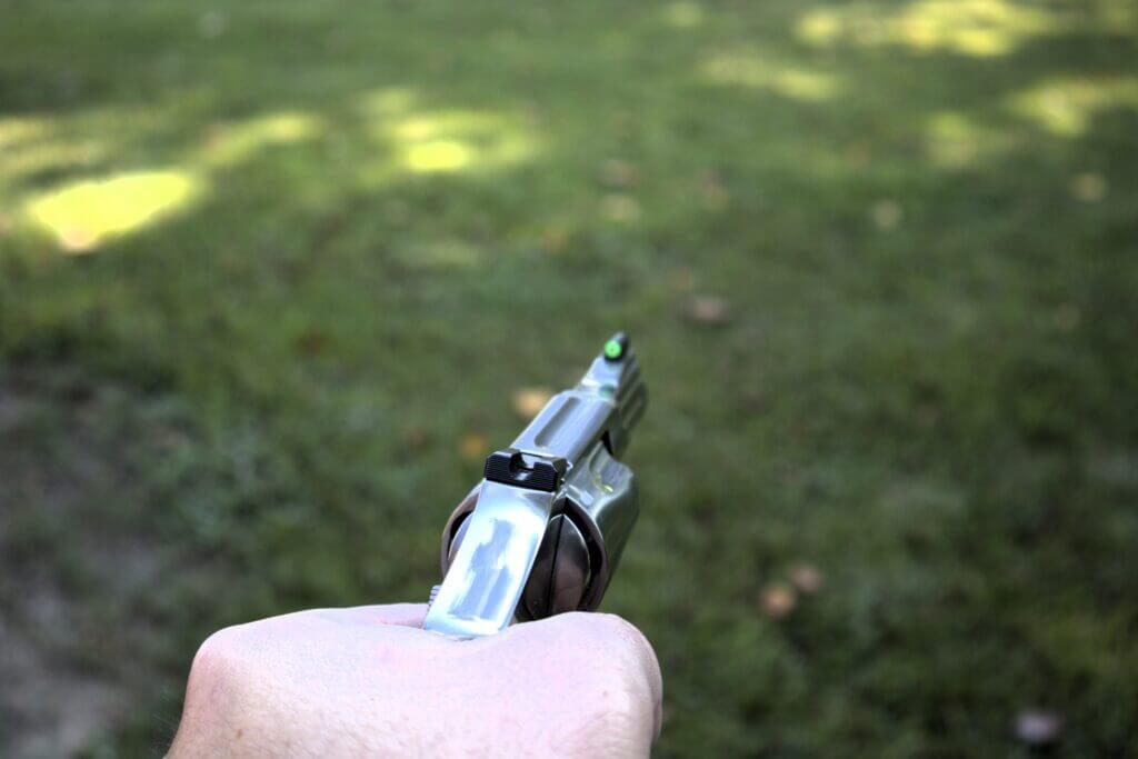 XS tritium front sight and dovetailed rear notch on S&W 940 9mm