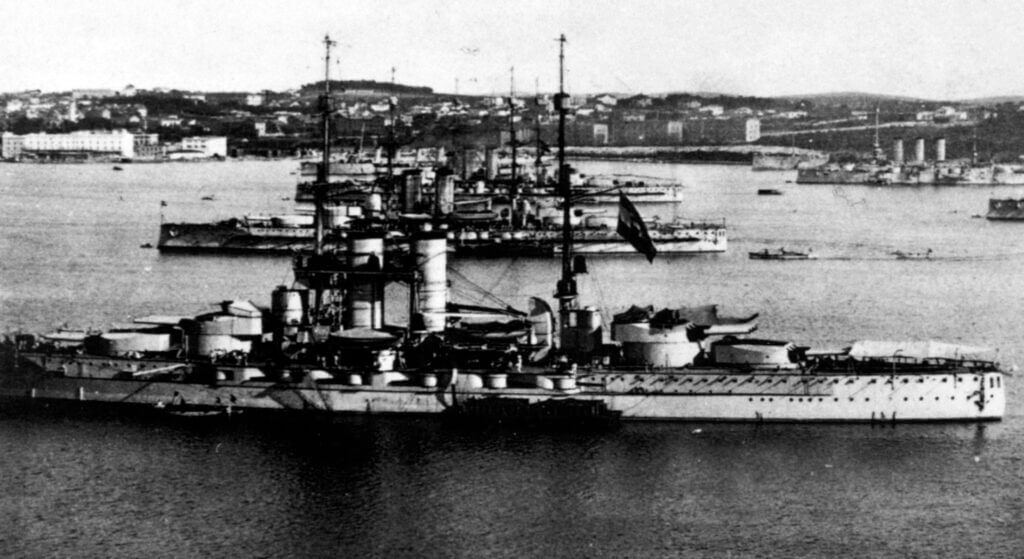 Austro-Hungarian dreadnoughts at Pula, 1914 naval power in the Adriatic