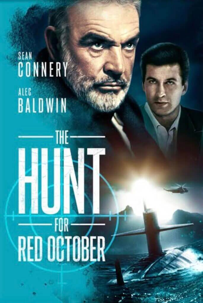The Hunt for Red October book and film, Cold War submarine thriller cover art