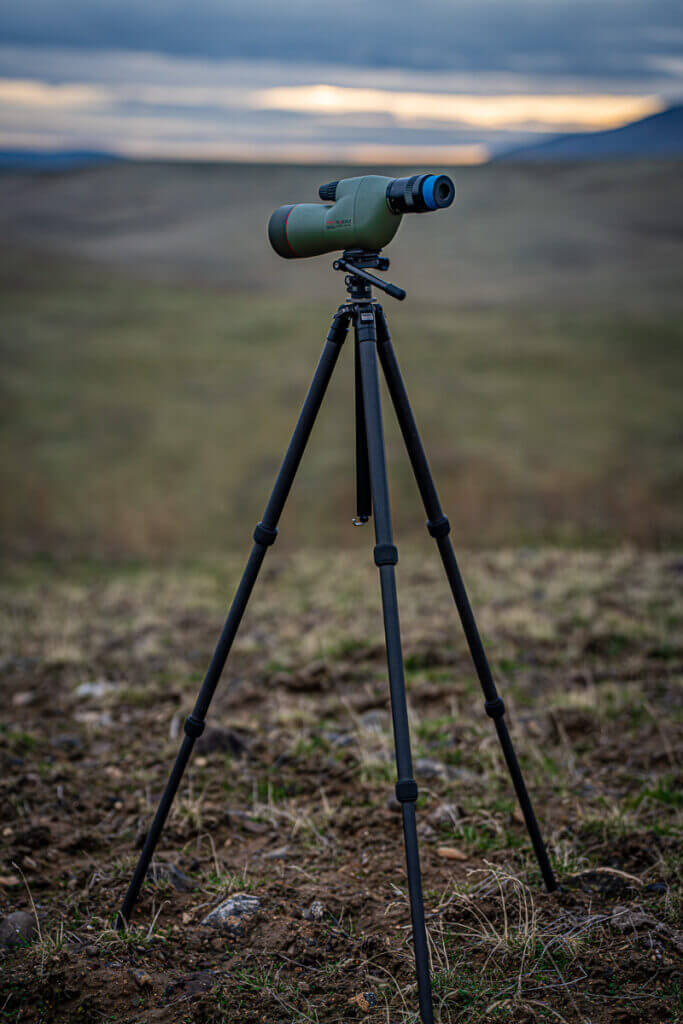 Aziak Backcountry Lite Tripod paired with Ridge Warden head for 1.5 lb total carry weight