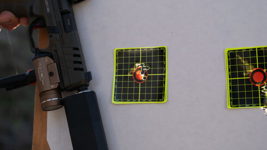 SAR9 SOCOM accuracy testing results on paper with subsonic ammo