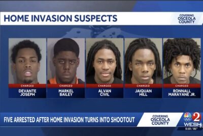 Five suspects from the shootout in a Florida Airbnb.