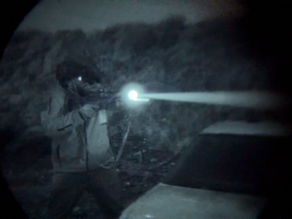 Holosun IRIS-GR3 VCSEL IR illumination example through night vision