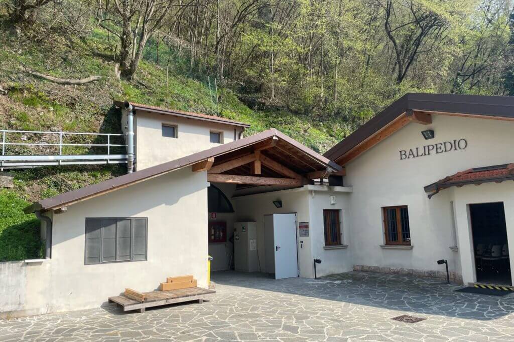 Subterranean tunnel entrance to Beretta test range at Gardone facility