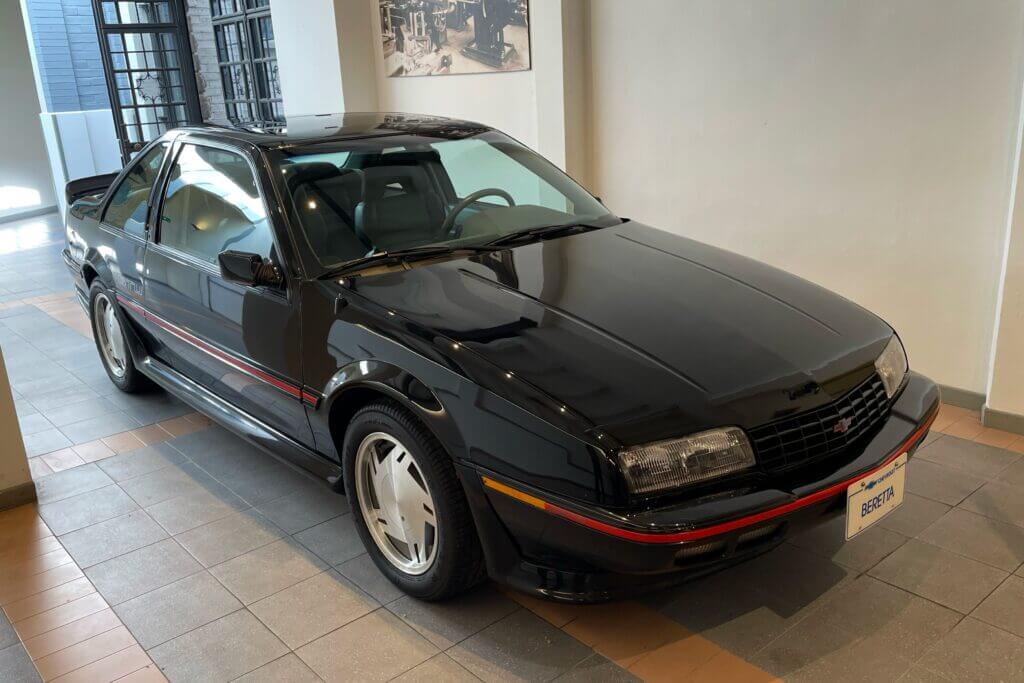 Chevy Beretta gifted to the Beretta family parked inside the Gardone facility