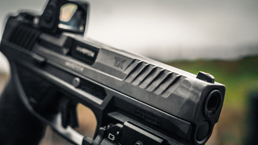 Taurus TX9 slide with aggressive forward and rear serrations