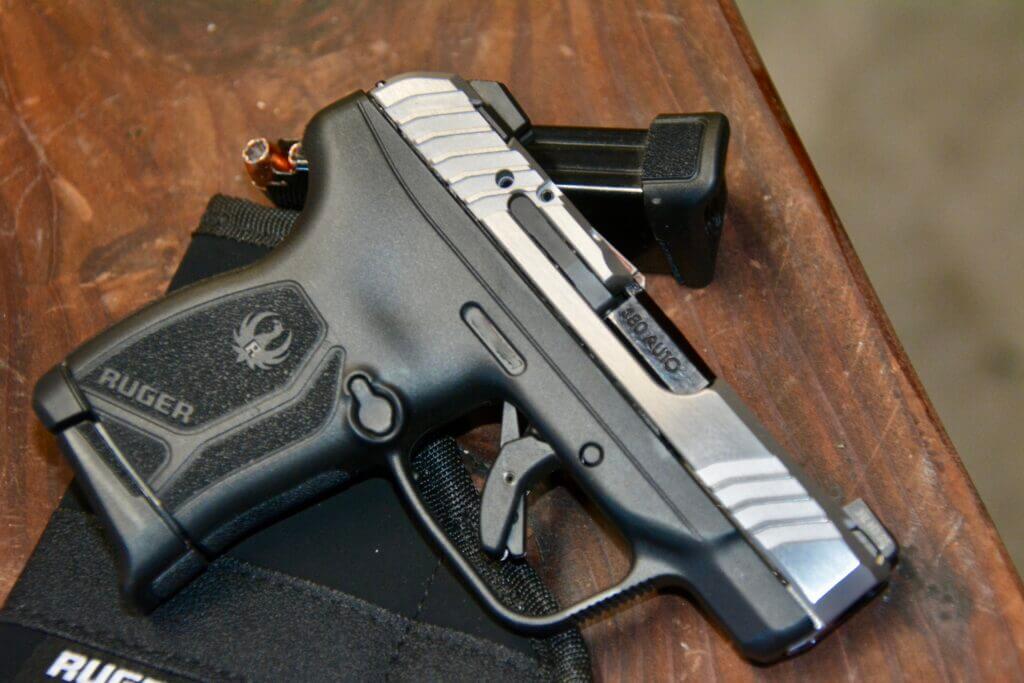 Ruger LCP Max California review hero image showing the compact .380 Auto pistol from the side