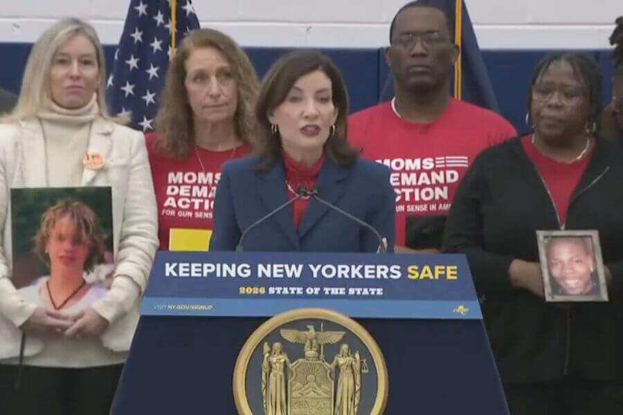 Kathy Hochul delivers a press conference on 3D-Printed guns.