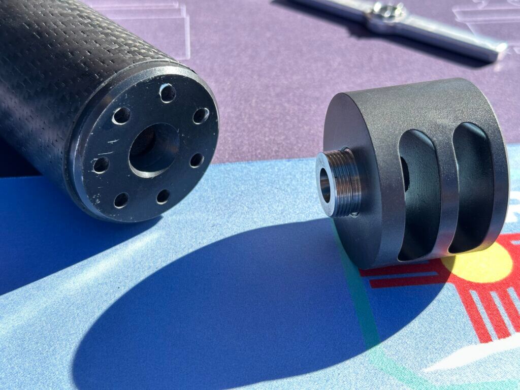 A close up look at the solid endcap as well as the brake.