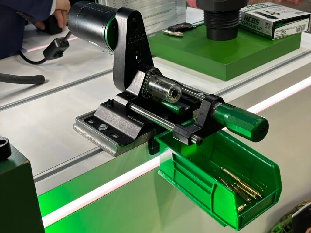 View of the Matchmaster Precision Case Trimmer from the left side.