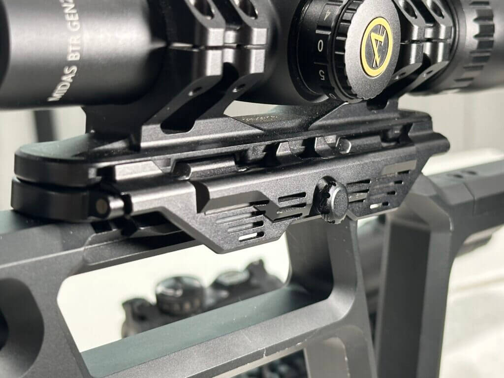 Closeup of the Magnetic Scope Mount.