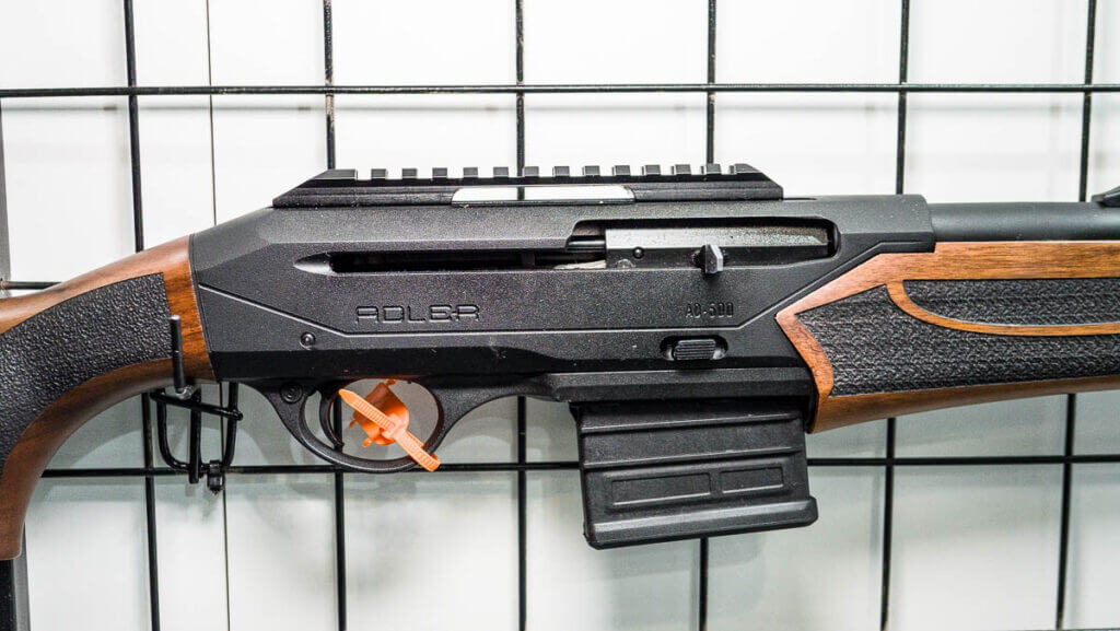 Close up view of the receiver and magazine