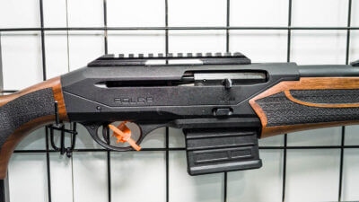 Close up view of the receiver and magazine