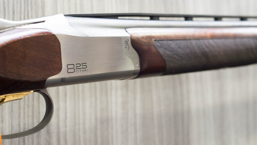 Close up view of the right side of an aluminum citori receiver.