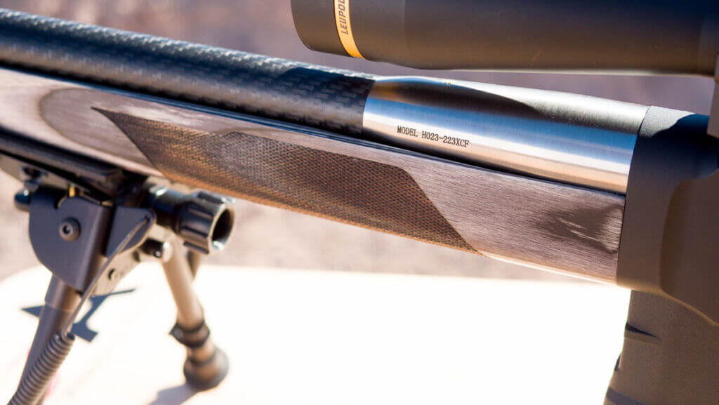 Close up of the left side of the barrel.