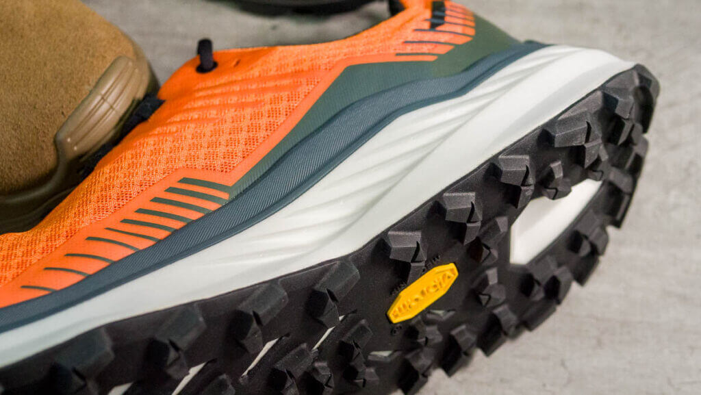 Close up view of the skyterra midsole.