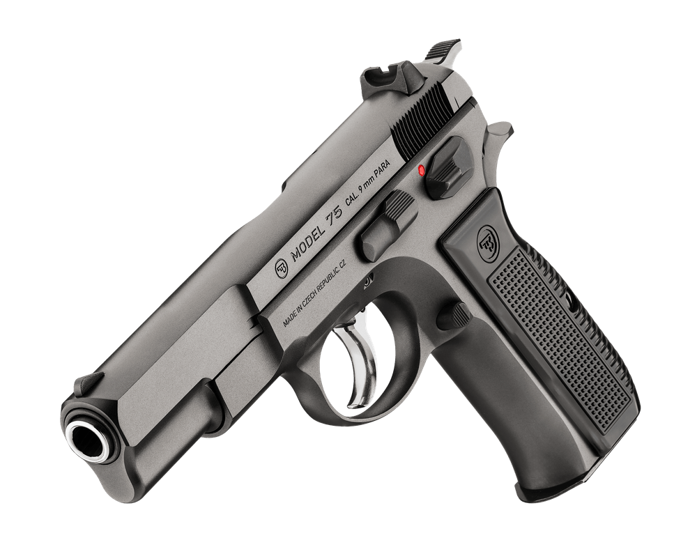 Studio photo of the gun facing forward and to the left.