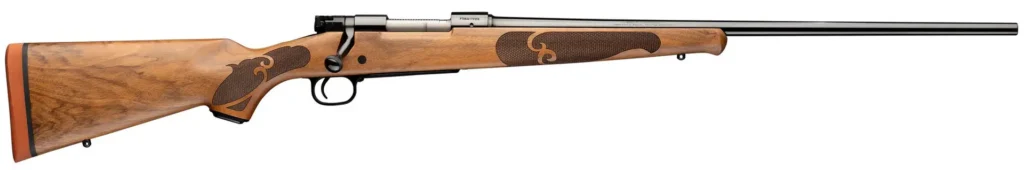 studio photo of the whole rifle pointing the right.