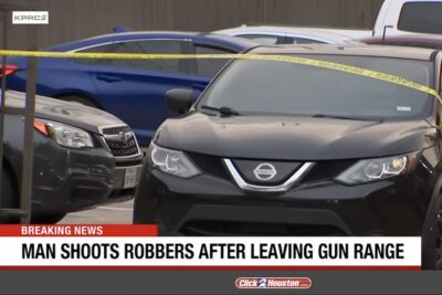 Armed Robbers in Houston targeted a man leaving the gun range.