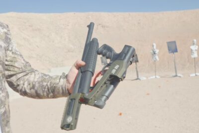 The collapsing 12-gauge shotgun from Rock Island Armory. Known as the "Pak-Out."