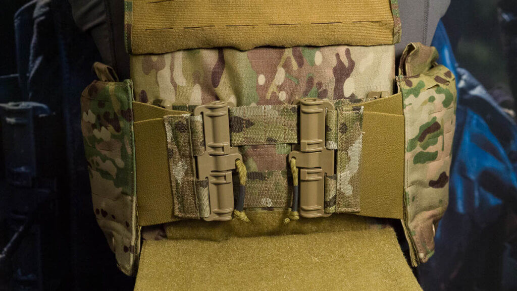Close up view of the back of the vest, showing the Tubes.