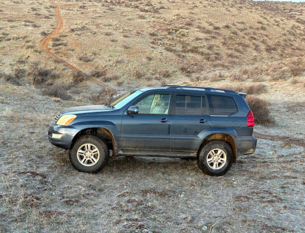 Bilstein 8112 Zone Control CR shocks carrying a Lexus GX470 across an SXS trail in comfort