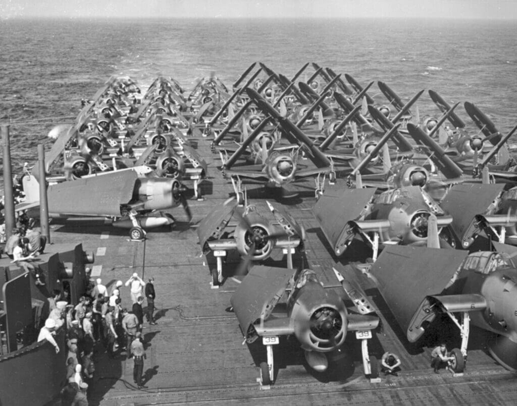 American destroyers rescuing downed Allied aviators in the Pacific, the sort of mission Stanley Caplan later supported aboard USS Erben