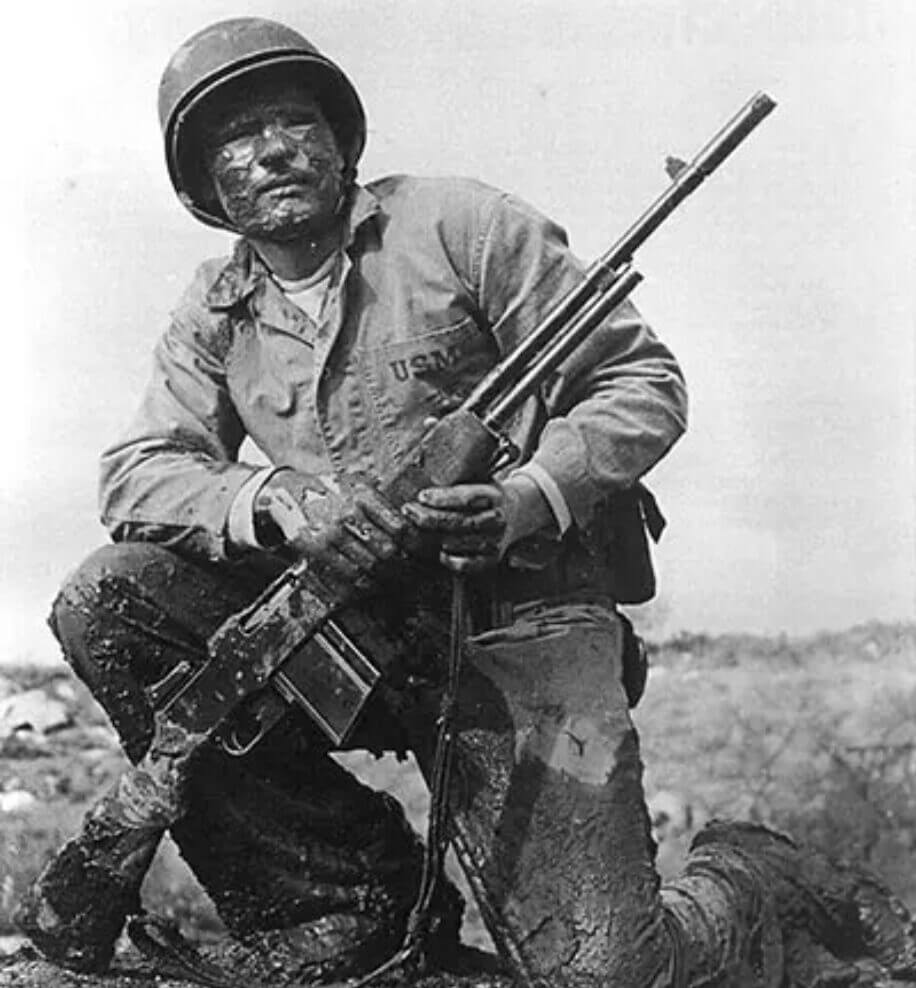 World War 2 veteran and former teacher representing the everyday Americans who carried combat stories home after the war