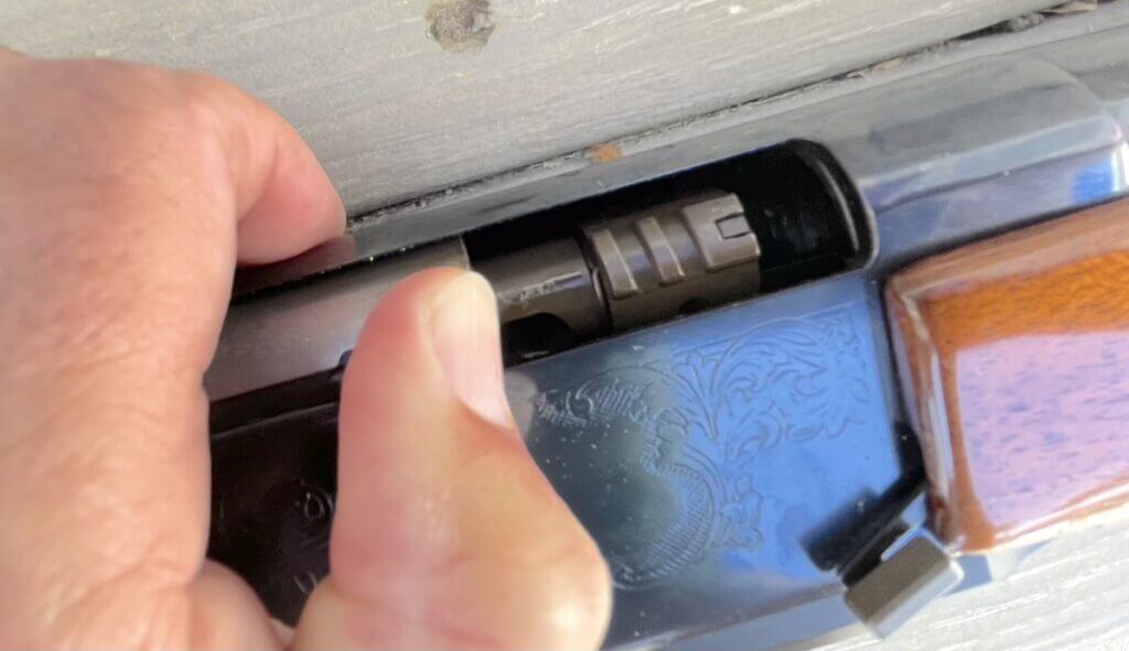 Browning BAR rotating bolt head with seven locking lugs