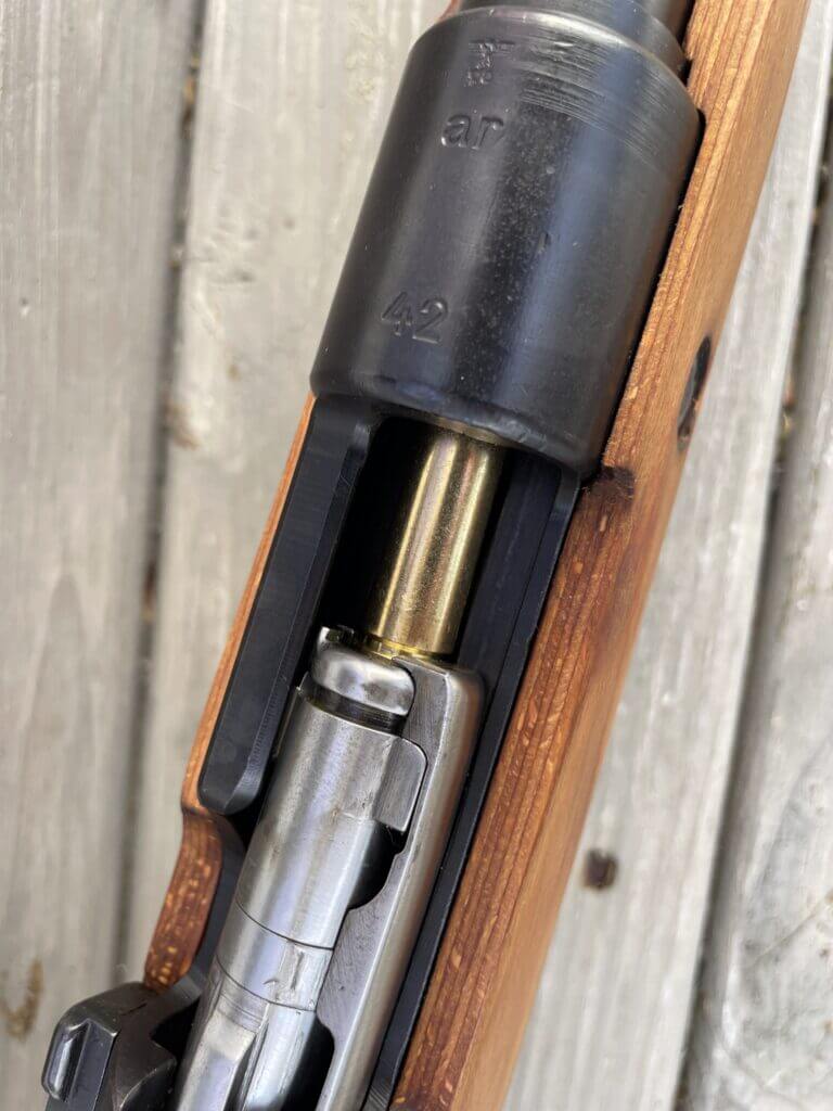 Mauser 98k controlled feed bolt action and receiver detail
