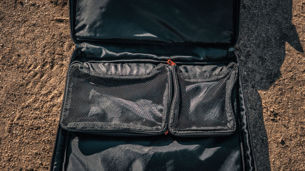 Dark Energy Spectre accessory kit with organized cable and gear storage pockets for field use
