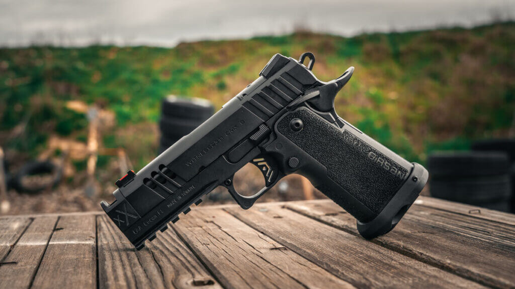 EAA Witness2311 CMXX compact 2011 pistol in 9mm with compensated barrel and full-size grip