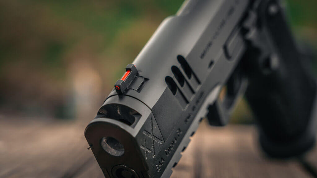 EAA Witness2311 CMXX compensated barrel setup that helps the pistol shoot flat